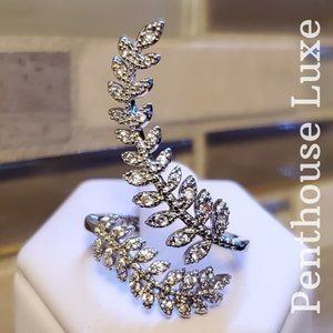 RESTOCKED!! Sterling Silver Diamond Fern Ring
